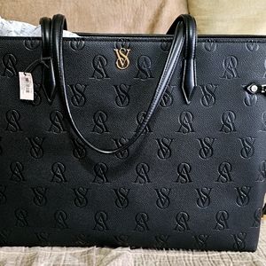 Large Black Victoria Secret Logo Purse